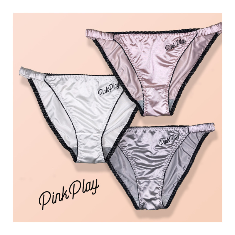 New Light Luxury Embroidery Silky Feel Nylon Triangle High Slit Trendy Women's Underwear Zhongshan