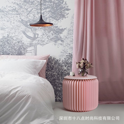 Eighteen Coral pink fold Low stool ins Wind Network stool Manufactor Direct selling Folding chair Light extravagance