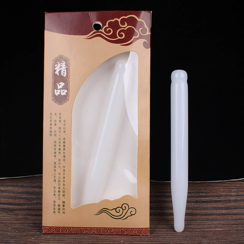[面部脸部全身通用经络水晶拨经棒点穴笔鱼形刮脸拨筋棒玉石按摩板]