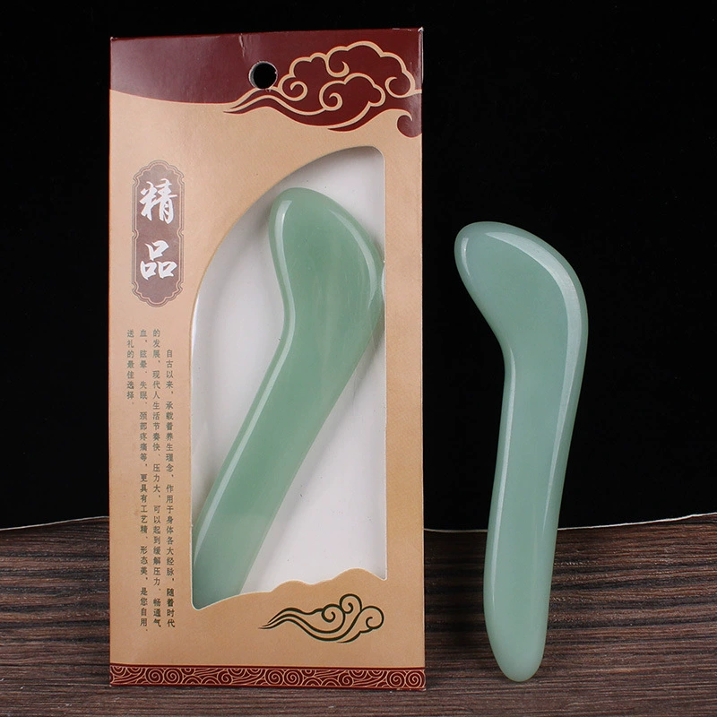 [面部脸部全身通用经络水晶拨经棒点穴笔鱼形刮脸拨筋棒玉石按摩板]