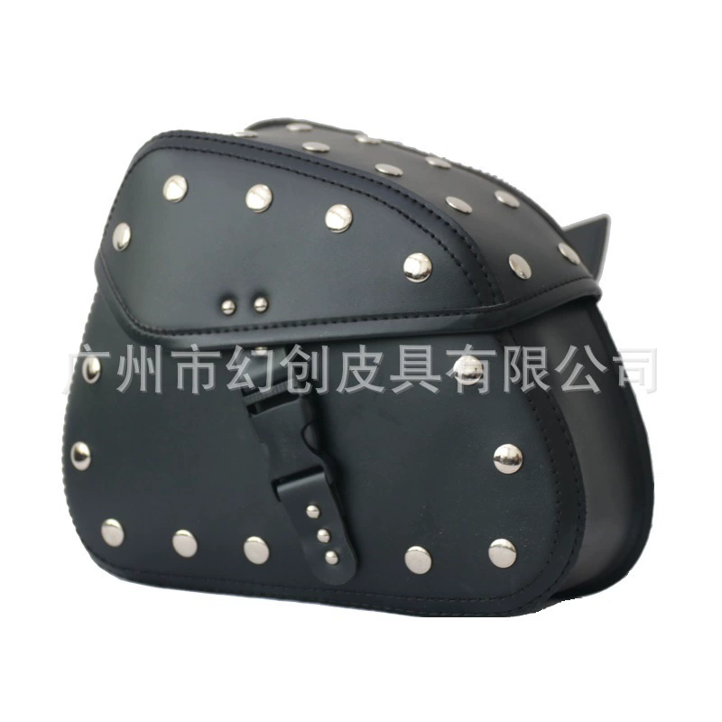 Личность ивовый гвоздь водонепроницаемый солнцезащитный крем прочный кожаный мотоцикл седельная сумка универсальная сумка рыцарь сумка