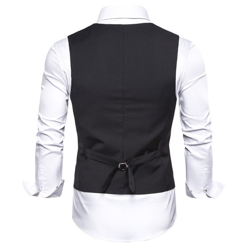 New European code cross-border trade thick Korean style slimming casual professional vest for men's suits vest back heart