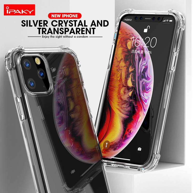 Suitable for Apple 11 Mobile Phone Case, Anti-Fall iPhone 11Pro Protective Cover, Transparent Four-Corner Air Cushion, Anti-Fall Suitable for Apple 11 Mobile Phone Case, Anti-Fall iPhone 11Pro Protective Cover, Transparent Four-Corner Air Cushion, Anti-Fall