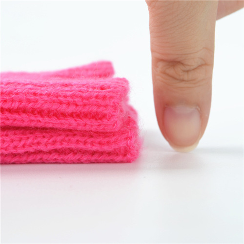 Circular knitting machine 30 cm medium-length arm sleeves flat knitting fluorescent colorful cuff sleeves Korean style knit women's warm street style Instagram