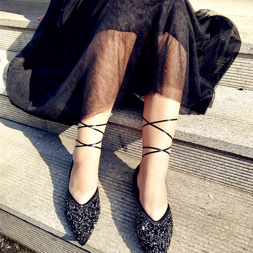 Lolita Fairy Ship Strap Cross Lace Net Hollow Band Women's Strappy Sandal Toe Invisible Socks