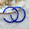The same exaggerated nightclub wind C -shaped half -circle acrylic semi -transparent fluorescent earrings earrings wholesale