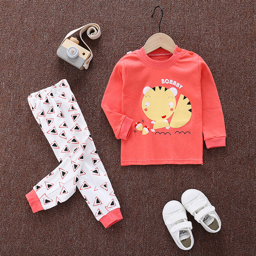 Children's Autumn Clothes and Autumn Pants Sets Pure Cotton Winter Boys' Underwear Sets Pure Cotton Girls' Baby Bottoming Clothes Children's Clothing Wholesale