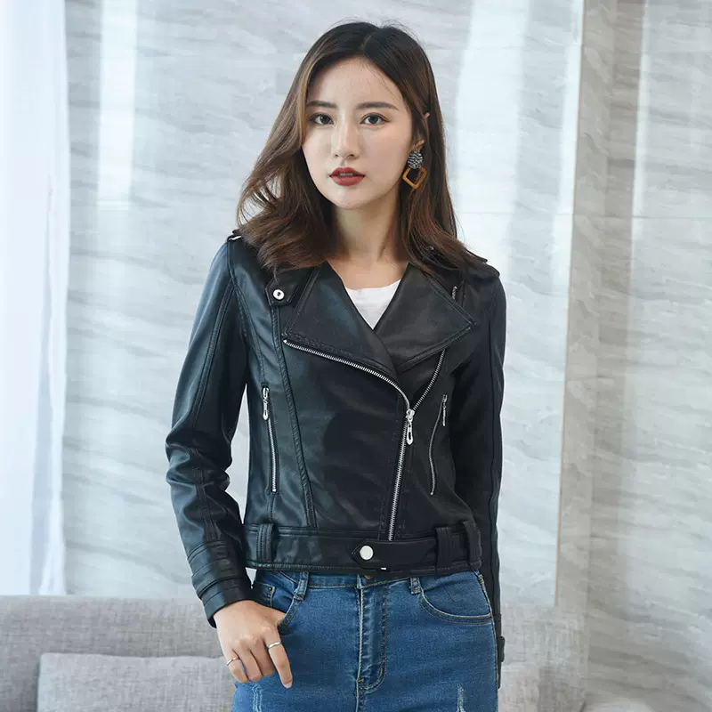 工厂一件代发女装秋装2025新款海宁皮衣女式夹克女士皮夹克pu外套