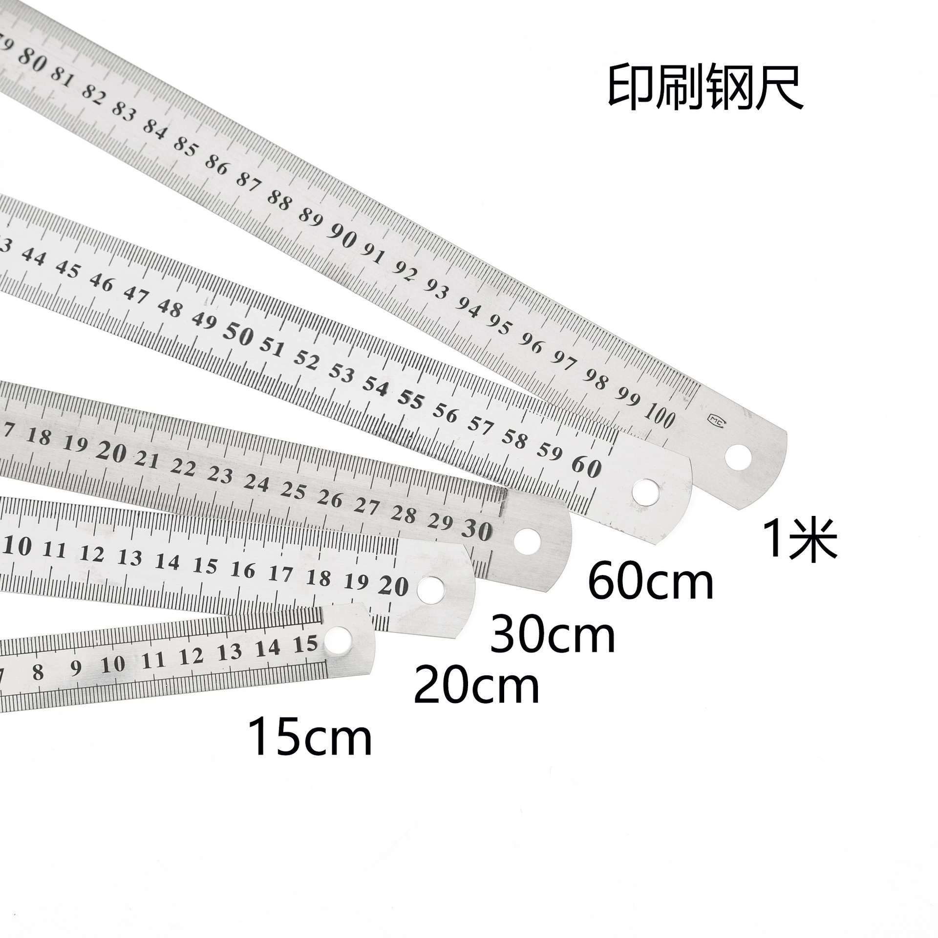 Линейка из нержавеющей стали 15/20/30/60/100 см Двусторонняя линейка стальная линейка искусство 0,5-0,7 толщина