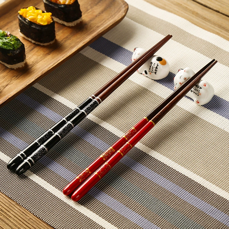 chopsticks from natural wood, red black gift box, japanese tableware