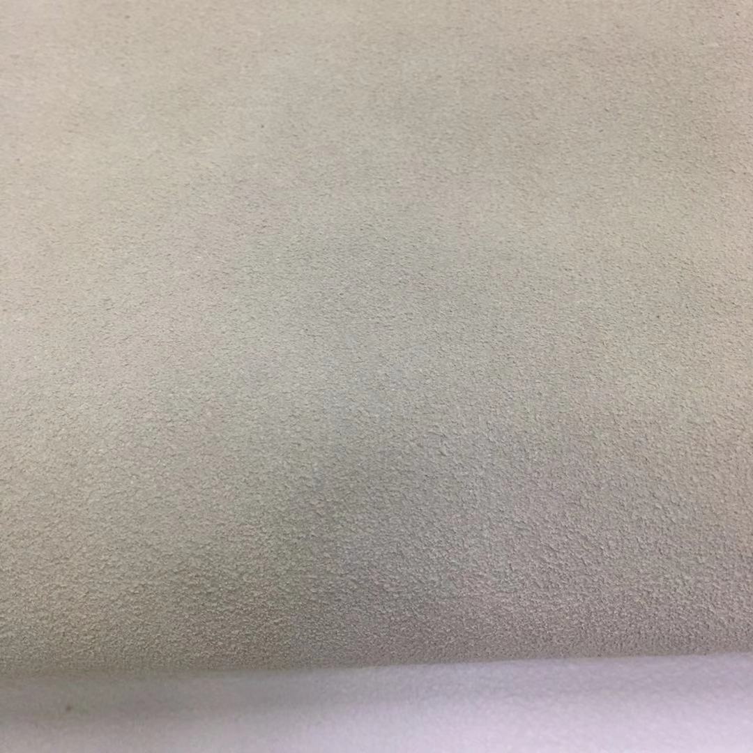 Velvet Two-Layer Cow Leather Factory Direct Sales Gray and White Cow Suede Leather