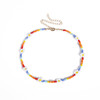 Ethnic woven short necklace solar-powered, European style, ethnic style, flowered