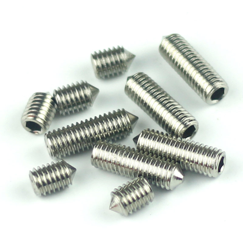 M5不锈钢201内六角尖端紧定螺钉 gb78止负螺丝 DIN914机米尖端