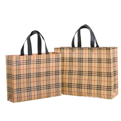 Non-woven handbag printing logo laminated advertising handbag education promotion shopping bag printing