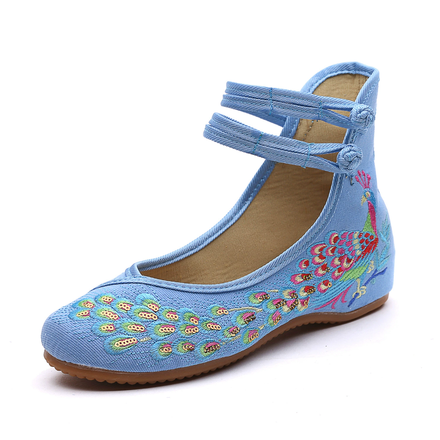 Весна, лето, осень, говяжий сухожилий, вышитые тканые туфли, женские туфли, гвозди, блестки, украшения