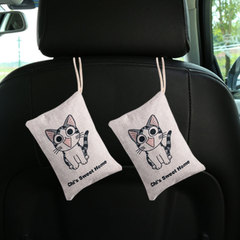 Air freshening carbon bag for car interior, absorbs formaldehyde and removes odors, bamboo carbon bag with cartoon active digital carbon bag, custom logo.