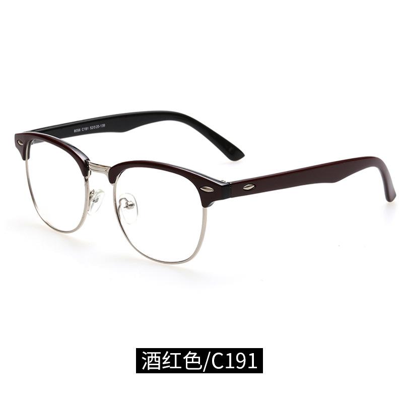 Nueva celebridad en línea mismo estilo gafas lisas caja retro gafas marco 8056 hombres y mujeres mismo estilo gafas lisas al por mayor