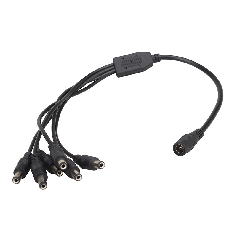 供应DC一分六连接线 一拖六DC电源线 LED5.5*2.1一出六转接线