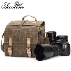 Seven-color cotton shoulder crossbody bag SLR photography digital camera bag SLR camera bag waterproof canvas SLR bag