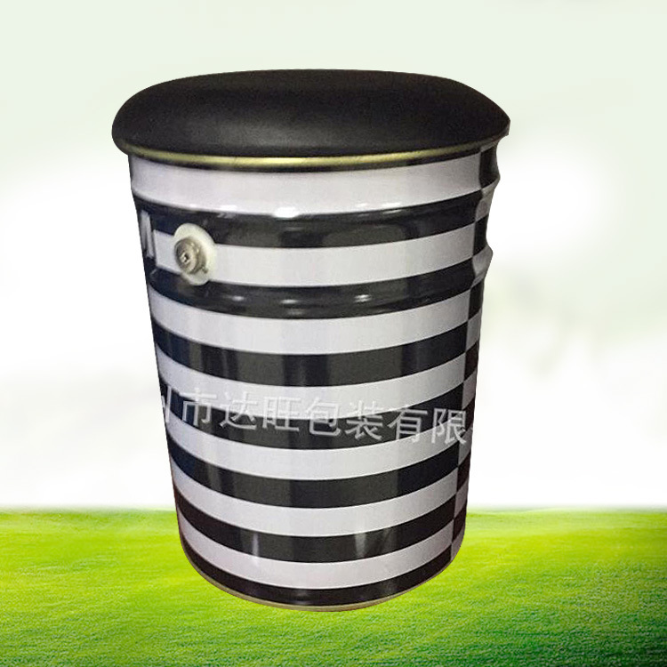 出口日本凳子桶 带坐垫 马口铁桶收纳桶