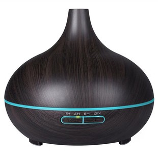 Cross-border explosions 550ml humidifier ultrasonic wood grain aromatherapy machine creative home humidifier remote control aromatherapy lamp