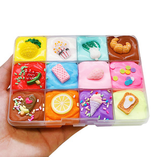 �¿��ֱ�N12ɫ�޻���slimeʷ�Rķճ��������ƴɫˮ��diy���