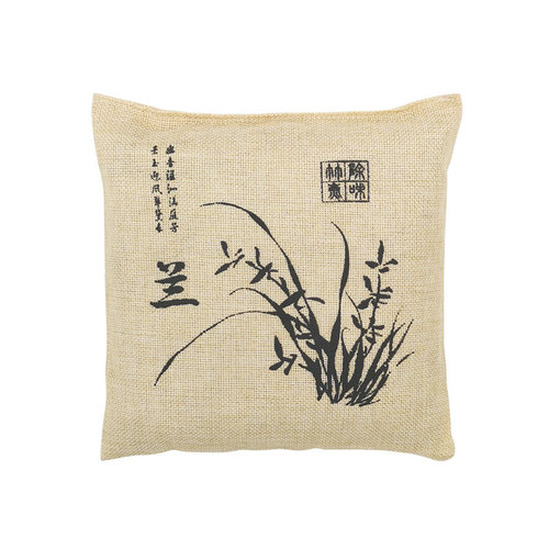 Printed bamboo charcoal bag plum, orchid, bamboo and chrysanthemum 500g decoration to remove formaldehyde smell for home and car dual-use linen activated carbon bag direct sales