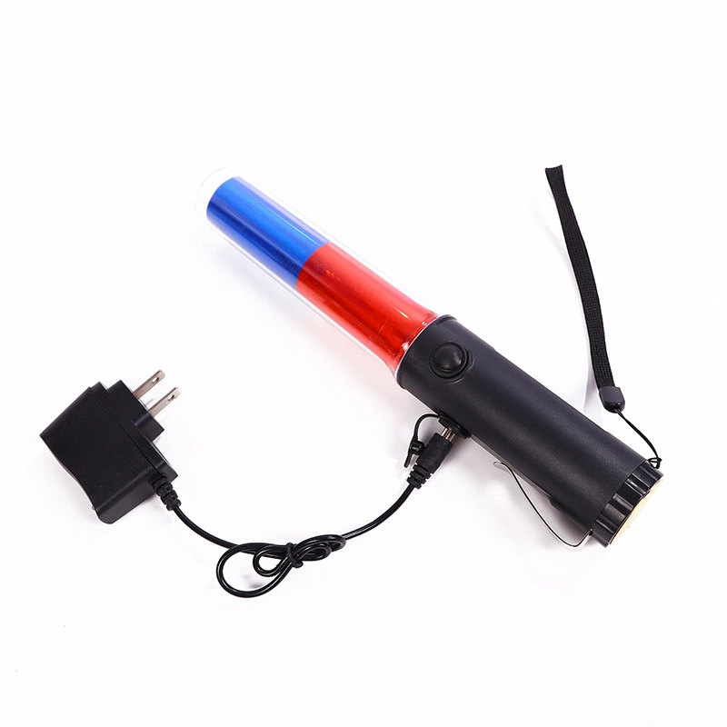 26cm зарядная дорожная дубинка красный синий двухцветный многофункциональный концерт световая палка светодиодная сигнальная лампа