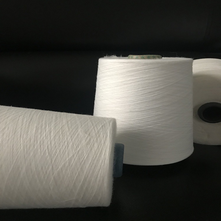 粘胶羊毛混纺纱现货供应 32s wool20%/R80%  粘毛纱30支 本白筒纱