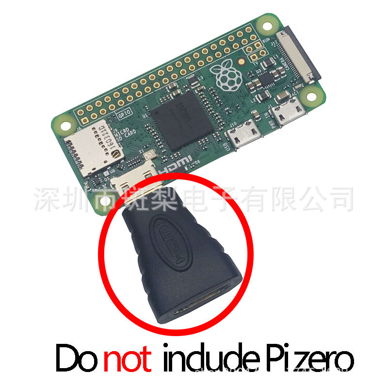 树莓派 Zero W Pi0 迷你mini HDMI转HDMI母头换接头