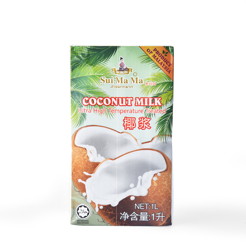 水妈妈椰浆1L*12盒马来西亚进口椰汁椰奶原料 西米露奶茶甜品原料