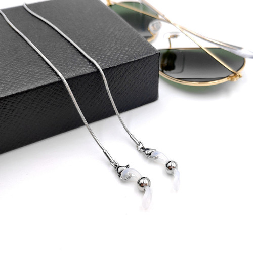 Stainless steel 316L glasses chain, glasses rope snake chain anti-slip chain 1.2mm*75cm sunglasses chain wholesale