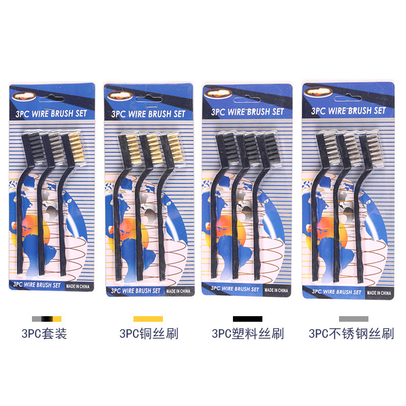 Fábrica directa 7 pulgadas mini limpieza derusting industrial alambre de acero cepillo de dientes alambre de acero inoxidable Alambre de nylon alambre de cobre Wenwan cepillo