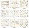 Nail stickers, fake nails for nails, sticker with zipper, golden set, 3D