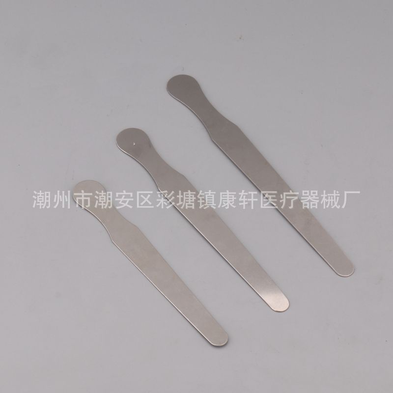 不锈钢压舌片加长鲍鱼刀加厚搅拌压舌板14cm16cm18cm口腔检查压舌