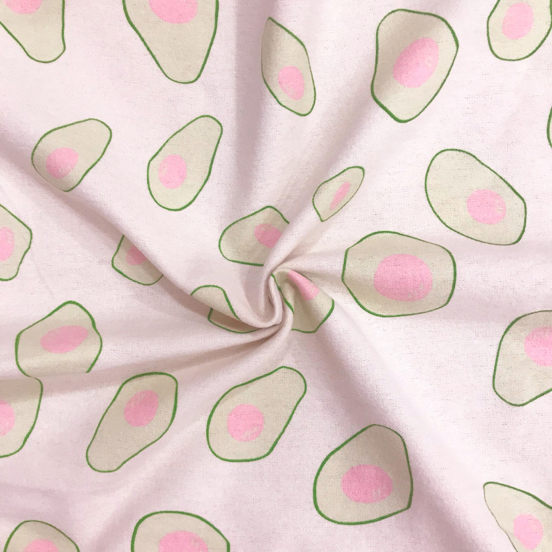 1951#牛油果全棉涂料印花全棉布料 睡衣玩具鞋子衣服里布现货批发