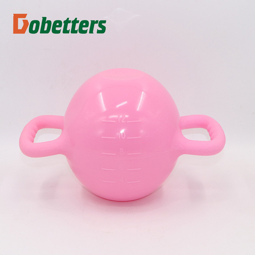 Yoga fitness kettle bell female water injection kettle bell double ear handle sports equipment Pilates yoga shaping dumbbell manufacturer