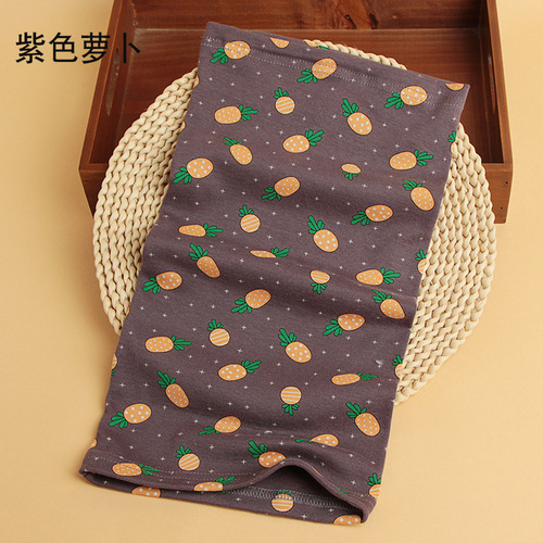 Autumn and winter printed cartoon children's neck cover cotton baby scarf single layer warm and versatile pullover scarf for boys and girls