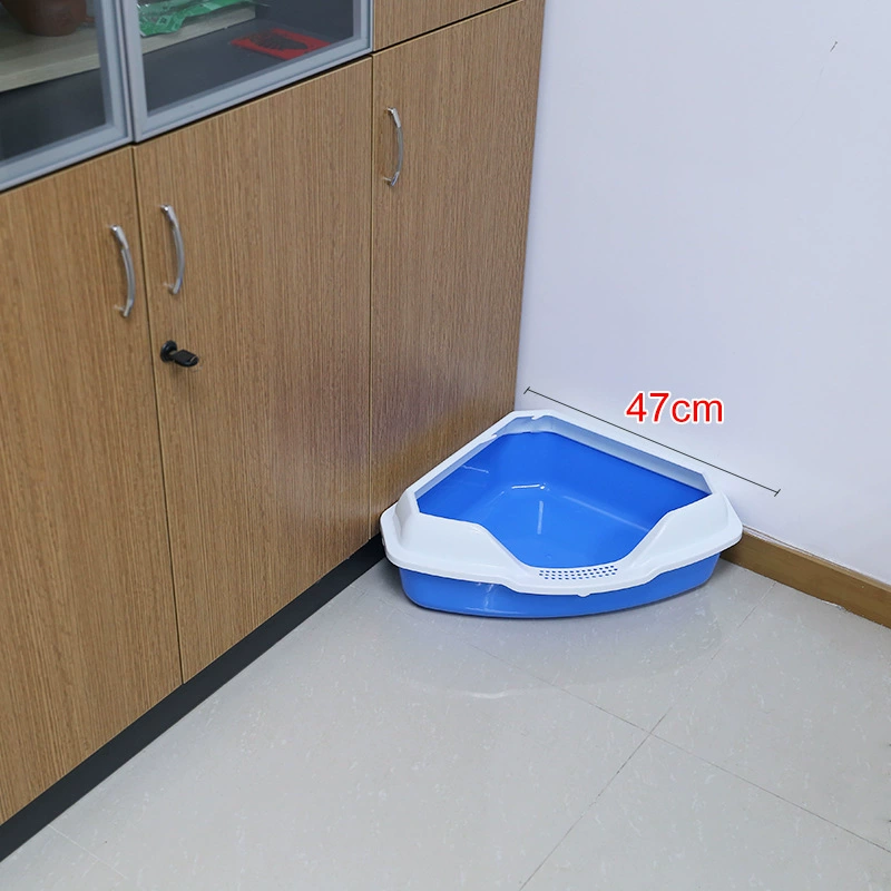 Ящик для кошачьего туалета оптом, большой полузакрытый треугольный ящик для кошачьего туалета с защитой от брызг для кошачьего туалета товары для домашних животных