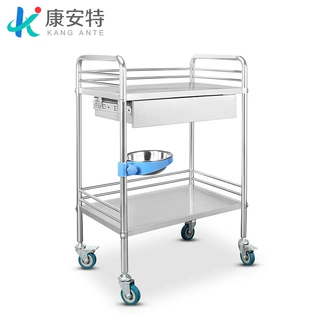 加厚不锈钢多层护理车医用手术器械治疗车牙科诊所美容院置物推车
