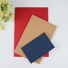 简约牛皮纸笔记本纯色环保办公文具本子手帐商务记事本学生车线本