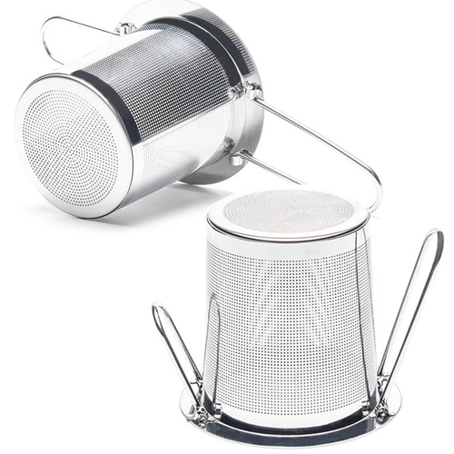 Factory direct supply tea maker 304 stainless steel tea drain simple folding binaural tea set accessories in large quantities