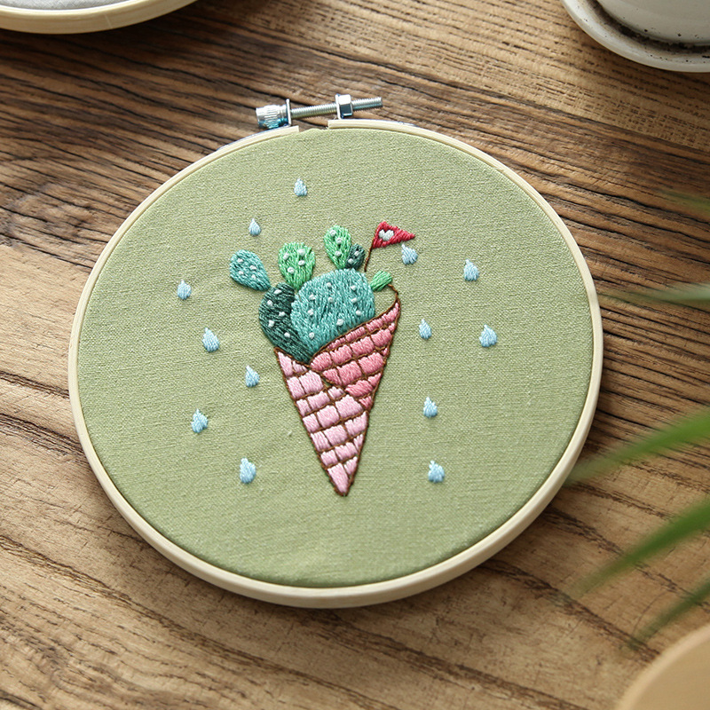 Fábrica al por mayor bordado DIY hecho a mano material paquete matar tiempo principiante creativo tela pequeña pintura