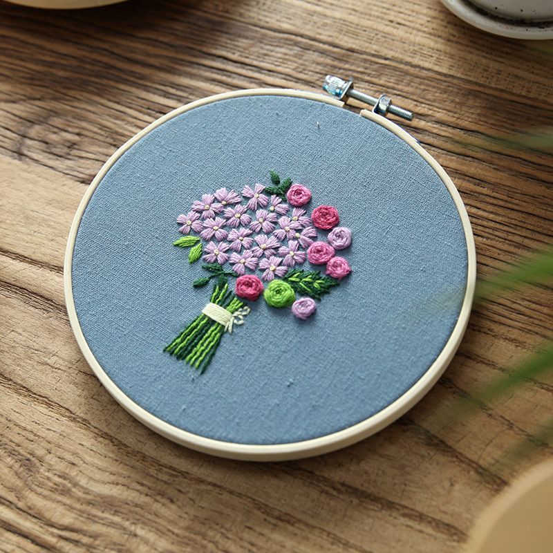 Fábrica al por mayor bordado DIY hecho a mano material paquete matar tiempo principiante creativo tela pequeña pintura