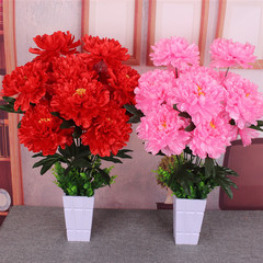 仿真牡丹花 7頭歐式富貴牡丹仿真花婚慶家居影樓裝飾人造假花批發