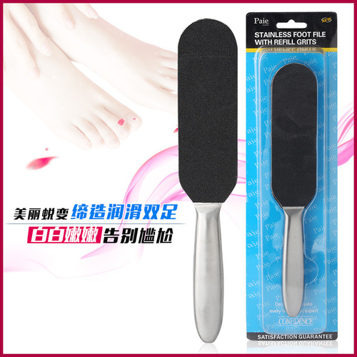 Factory direct sales, high quality stainless steel double-sided sandpaper, foot grinding stone, foot plate file, dead skin file C003
