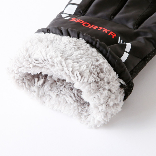 New winter men's warm gloves for outdoor skiing, motorcycles, electric bikes, cycling gloves, velvet and thickening