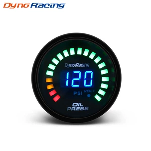 Car Modified Oil Pressure Gauge with Sensor 12V Universal Racing Meter 52MM