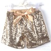 Summer nail sequins with bow, rainbow shorts, European style
