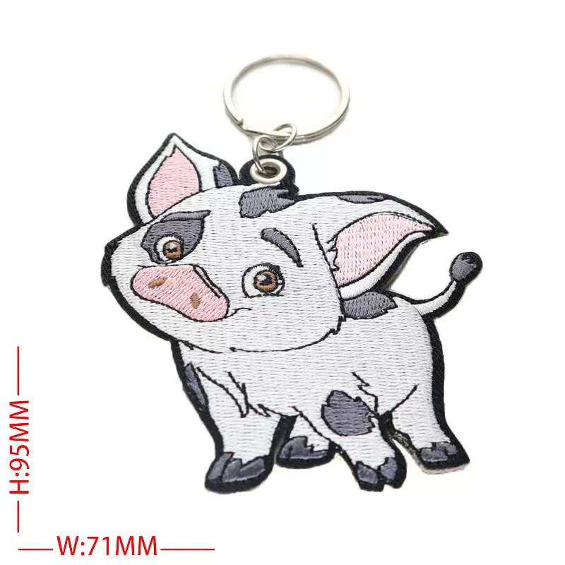 东莞厂家刺绣钥匙扣 精美创意钥匙配饰  绣花钥匙扣礼品公仔